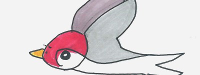 小燕子简笔画教程 有颜色小小燕子怎么画最简单