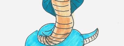 一步一步小学生彩色简笔画蛇的画法