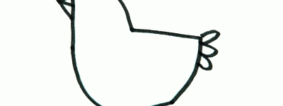 胖胖大母鸡简笔画画法图片步骤