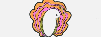 孔雀简笔画图片大全 超萌彩色简笔画孔雀的画法