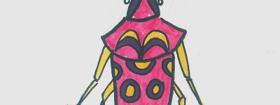6一7岁幼儿美术图片一等奖 好看彩色简笔画甲虫怎么画