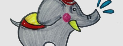 画画图解第一名 一步一步入门简笔画大象的画法