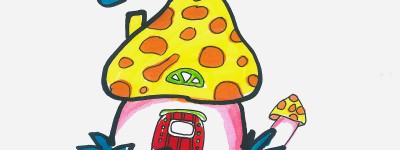 蘑菇屋简笔画详细过程 简单又好看彩色儿童画蘑菇屋怎么画
