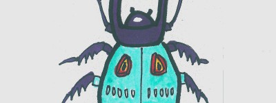 小学生小朋友美术画详细步骤大全 一步一步儿童画甲壳虫的画法