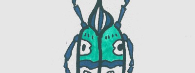 11～13岁优秀美术图解教程一等奖 简单又好看简笔画甲壳虫的画法