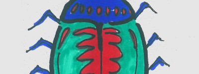 六年级少儿画画步骤一等奖 超简单彩色儿童画瓢虫怎么画