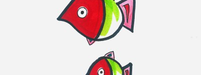 6岁幼儿美术画 简单漂亮入门简笔画鱼怎么画