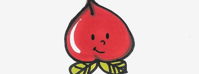 3岁儿童手绘画详细步骤 超简单入门简笔画桃子的画法