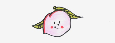10一15岁少儿画画一等奖 简单漂亮入门简笔画桃子的画法