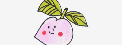 9岁少儿学画大全 简单又好看简笔画桃子的画法