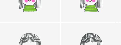 五年级优秀画画详细过程 简单入门简笔画女孩的画法