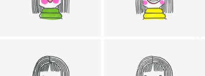 小学生优秀美术 漂亮简笔画女孩怎么画