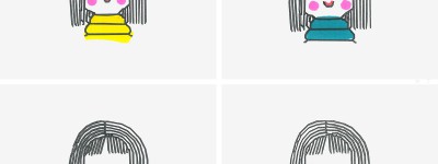 9岁的儿童画图片大全 创意彩色简笔画女孩的画法