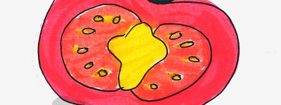 8一12岁孩子画画步骤 简单小学生彩色简笔画西红柿怎么画