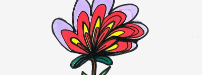 10岁少儿儿童画图解教程 可爱图画简笔画花草怎么画