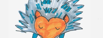 一二年级幼儿美术图片 好看图画彩色简笔画刺猬的画法