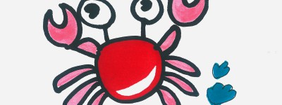 8一9岁幼儿美术大全 超萌图画简笔画螃蟹的画法