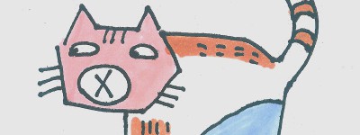 粉红萌小猫简笔画画法图片步骤