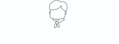 少先队员男孩简笔画