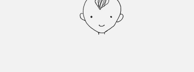 爱游泳的小男孩简笔画