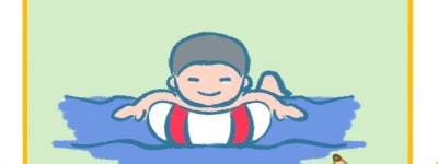 游泳的男孩简笔画