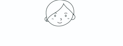 小女孩幼儿简笔画画法步骤