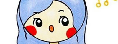 唱歌的女孩彩色简笔画