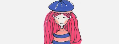 画文艺感的女生简笔画