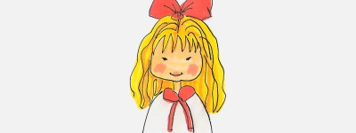 外国的小女孩简笔画