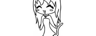 美少女简笔画图片