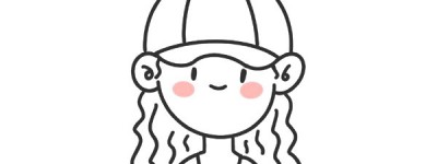 一组可爱小女孩简笔画小头像