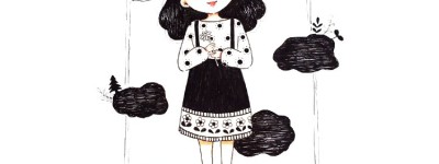 可爱时尚的小女孩简笔画