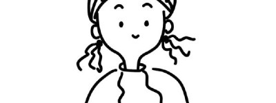 简笔画美女小头像