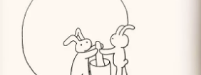 中秋的兔子和月亮简笔画
