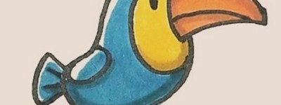 大嘴鸟简笔画过程画法