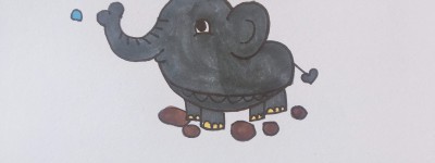 简笔画图片大象画法