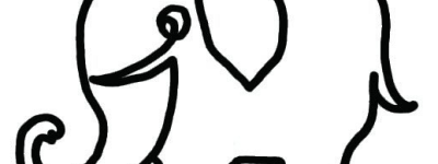 大象简笔画图片画法