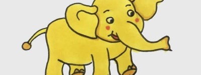 可爱大象简笔画