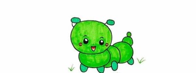 又可爱又漂亮的毛毛虫简笔画