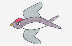 燕子简笔画教程 可爱小燕子的画法
