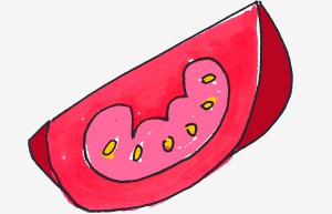 可爱小学生简笔画西红柿的画法