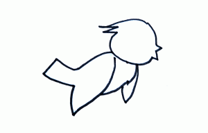 可爱卡通小鸟简笔画画法图片步骤
