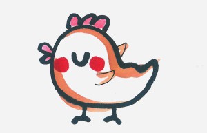 小鸡儿童画教程 有颜色小鸡的画法