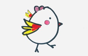 小鸡儿童画大全 小小鸡的画法图解