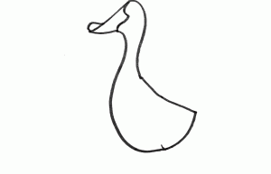 儿童简笔画步骤图 可爱的大鹅子画法