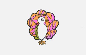 孔雀绘画步骤大全 简单漂亮入门简笔画孔雀的画法