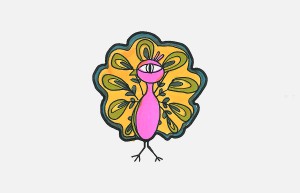 孔雀简笔画优秀绘画 简单漂亮彩色简笔画孔雀的画法