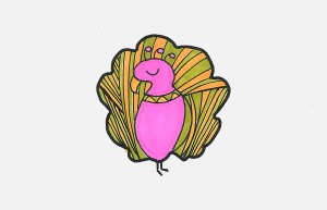 孔雀手绘画步骤 漂亮彩色简笔画孔雀的画法