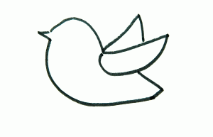 10岁绘画 简单彩色简笔画小鸟的画法