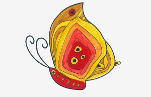 实用彩色简笔画蝴蝶的画法